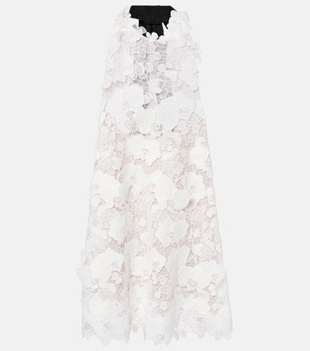 Robe en dentelle à fleurs - Oscar de la Renta - Modalova