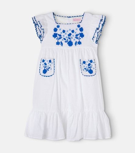 Robe Evelyn brodée en coton - La Coqueta - Modalova