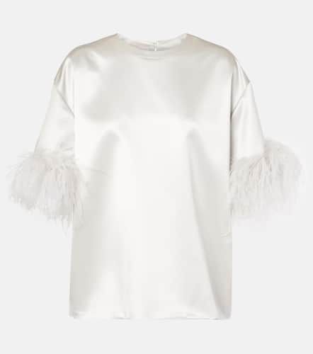 Valentino Top en soie à plumes - Valentino - Modalova