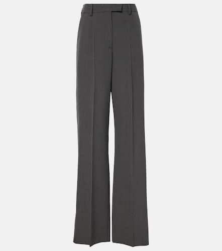 Pantalon droit à taille haute en laine - Valentino - Modalova