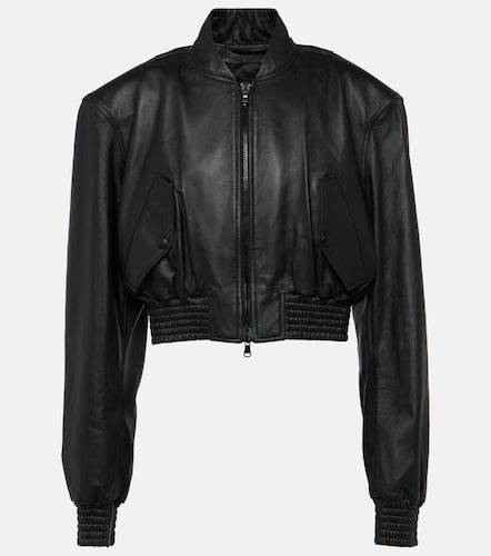 Veste bomber courte en cuir - Wardrobe.NYC - Modalova