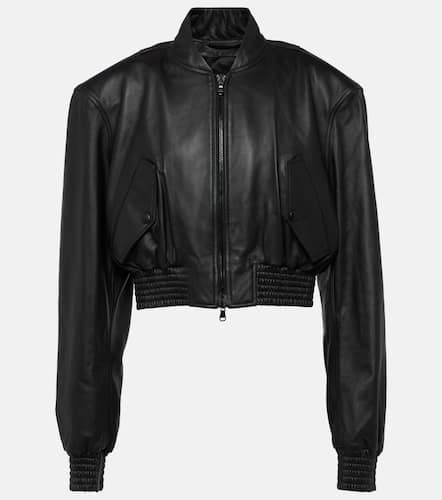 Veste bomber raccourcie en cuir - Wardrobe.NYC - Modalova