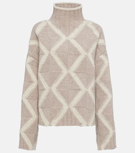 Pull à col roulé Argyle en laine - Bottega Veneta - Modalova