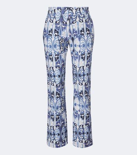 Pantalon évasé 24/7 en coton à imprimé - La DoubleJ - Modalova