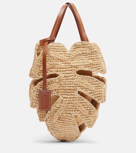 Sac à main Palm en raphia à finitions en cuir - Staud - Modalova