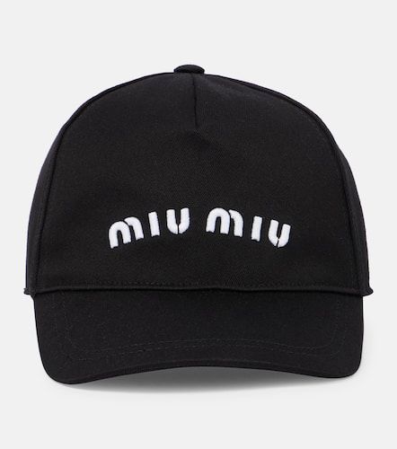 Casquette en coton à logo brodé - Miu Miu - Modalova