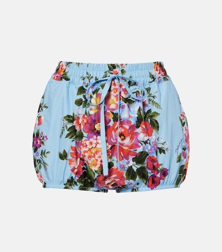 Short en popeline de coton à fleurs - Dolce&Gabbana - Modalova