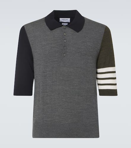 Polo 4-Bar en laine vierge - Thom Browne - Modalova