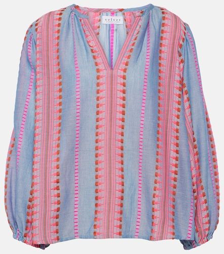 Velvet Blouse Isla en coton brodée - Velvet - Modalova