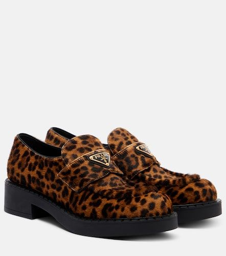 Mocassins Chocolate en cuir façon poulain - Prada - Modalova