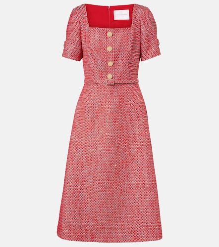 Robe midi en tweed lamé de coton mélangé - Carolina Herrera - Modalova