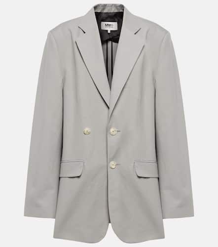 Blazer en coton et soie - MM6 Maison Margiela - Modalova