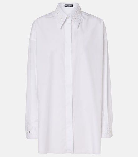 Chemise en coton à broderies - Dolce&Gabbana - Modalova