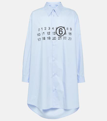 Robe chemise imprimée en coton - MM6 Maison Margiela - Modalova