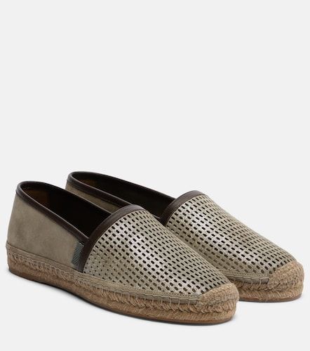 Espadrilles en cuir et daim - Brunello Cucinelli - Modalova