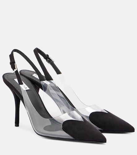 Alaïa Escarpins slingback Le Cœur 90 en daim et PVC - Alaia - Modalova