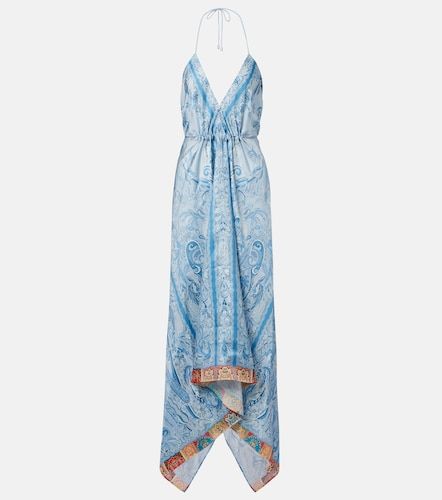 Robe asymétrique en soie à imprimé cachemire - Etro - Modalova