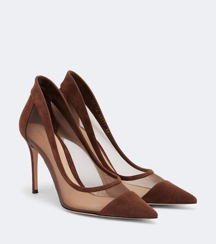 Escarpins en mesh et daim - Gianvito Rossi - Modalova