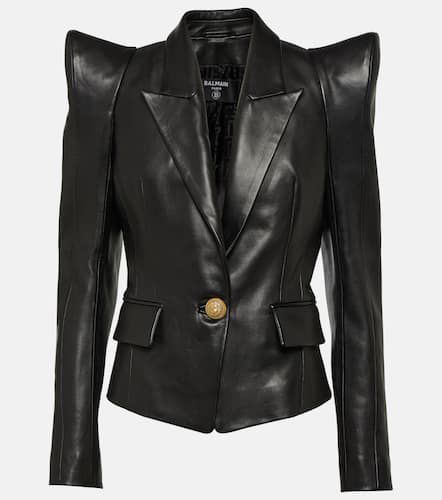 Balmain Blazer en cuir - Balmain - Modalova