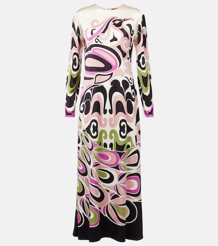 Robe midi Clingy Swing imprimée en satin - La DoubleJ - Modalova