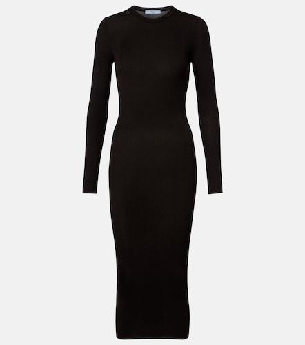 Prada Robe midi en laine vierge - Prada - Modalova