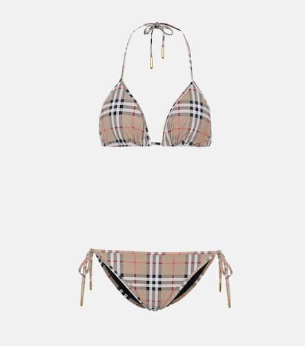 Bikini triangle imprimé à carreaux - Burberry - Modalova