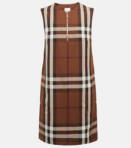 Robe en laine mélangée à carreaux - Burberry - Modalova