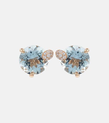 Boucles d'oreilles en or rose 18 ct, aigue-marine et diamants - Bucherer Fine Jewellery - Modalova