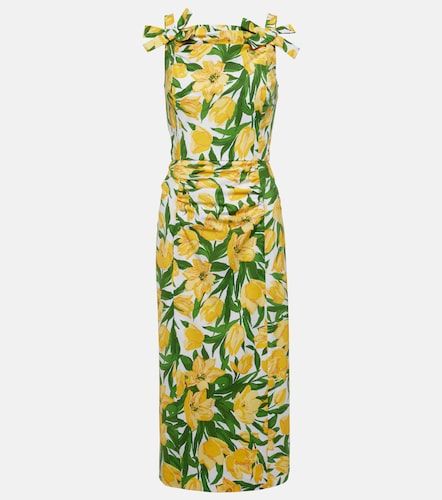 Robe midi à fleurs - Carolina Herrera - Modalova