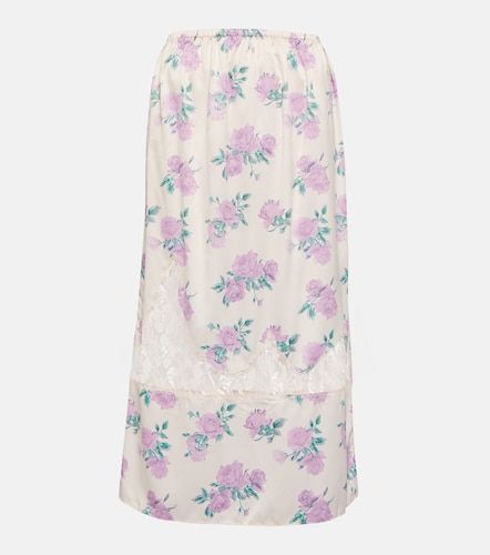 Jupe midi Fayette à fleurs - LoveShackFancy - Modalova