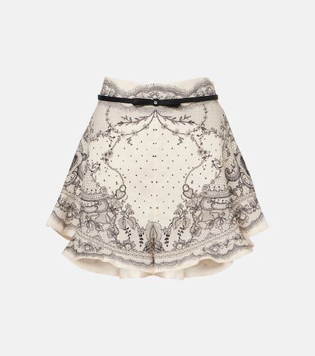 Short Crush en lin à taille haute - Zimmermann - Modalova