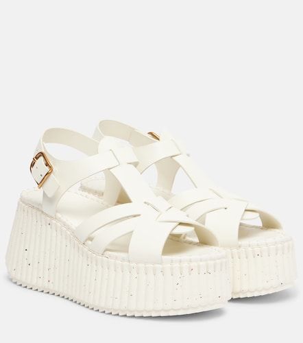 Chloé Sandales compensées Nama en cuir - Chloe - Modalova