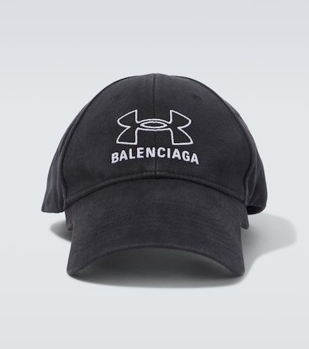 Casquette brodée en denim à logo - Balenciaga - Modalova