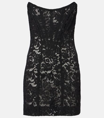 Robe en dentelle de coton mélangé - Dolce&Gabbana - Modalova