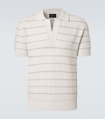 Brioni Polo en coton et lin brodé - Brioni - Modalova