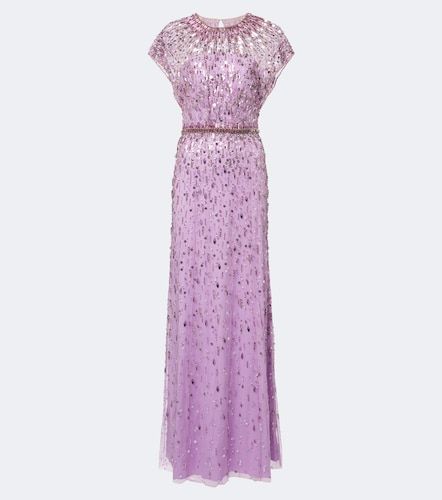 Robe longue Lauretta en tulle à sequins - Jenny Packham - Modalova