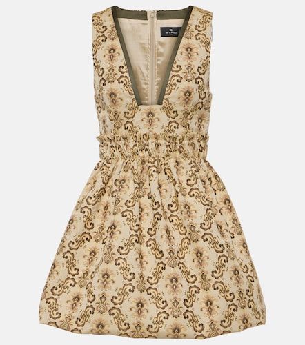 Robe en jacquard à décolleté plongeant - Etro - Modalova