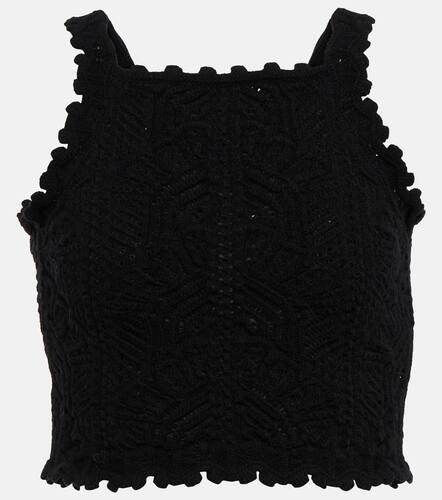 Mytheresa Femme Vêtements Tops & T-shirts Tops Bustiers Top bustier en crochet de laine vierge 