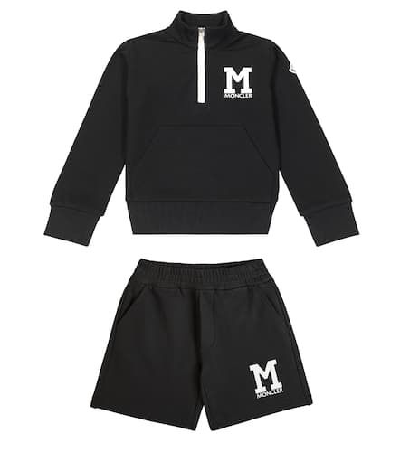 Ensemble sweat-shirt et short en coton - Moncler Enfant - Modalova