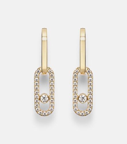 Boucles d'oreilles Move Link en or 18 ct et diamants - Messika - Modalova