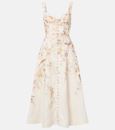 Robe midi Luna imprimée en lin - Zimmermann - Modalova