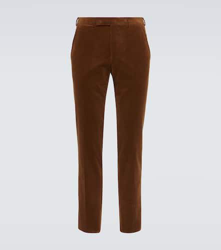 Pantalon slim en velours côtelé de coton et cachemire - Zegna - Modalova