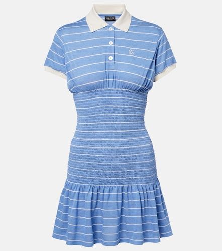 Gucci Robe polo en soie à rayures - Gucci - Modalova