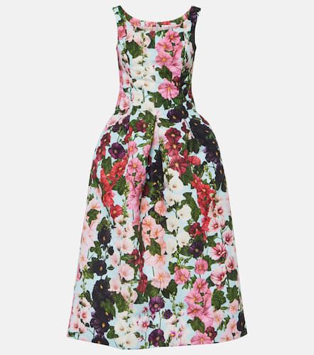 Robe midi à fleurs - Oscar de la Renta - Modalova