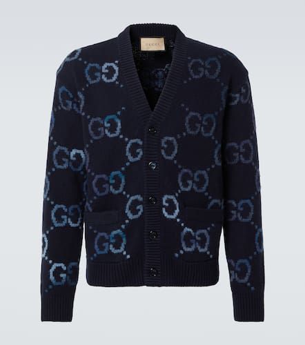 Cardigan GG intarsia en laine mélangée - Gucci - Modalova