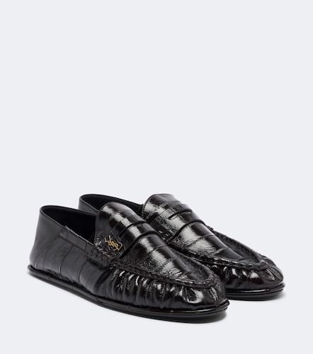 Mocassins Cassandre en cuir façon croco - Saint Laurent - Modalova