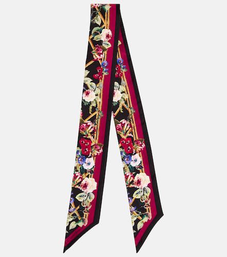 Foulard en soie à fleurs - Dolce&Gabbana - Modalova