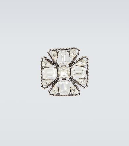 Broche ornée de cristal - Saint Laurent - Modalova