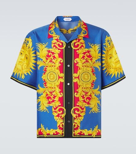 Chemise de bowling en soie imprimée - Versace - Modalova