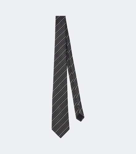 Cravate rayée en jacquard de soie - Saint Laurent - Modalova